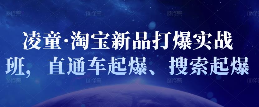 凌童·淘宝新品打爆实战班，直通车起爆、搜索起爆|霸气资源网