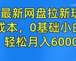 2024最新网盘拉新玩法，无需成本，0基础小白可做，轻松月入6000+【揭秘】